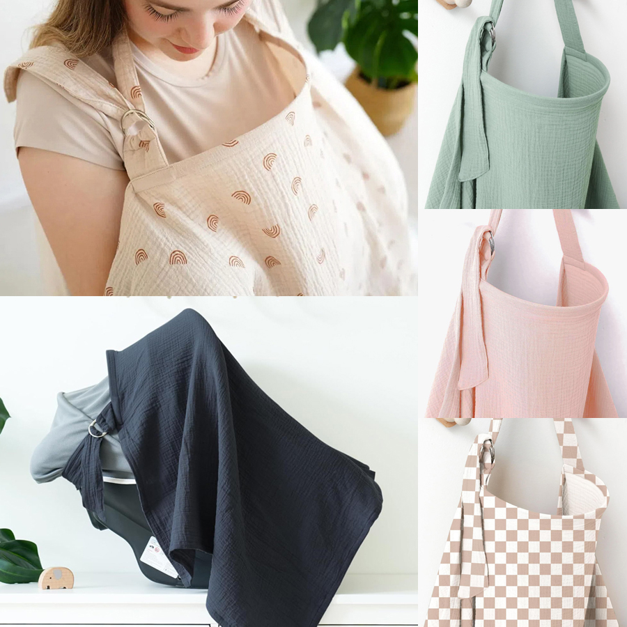 Infant Car Seat Cover - Copertina per Allattamento in Mussola Portatile