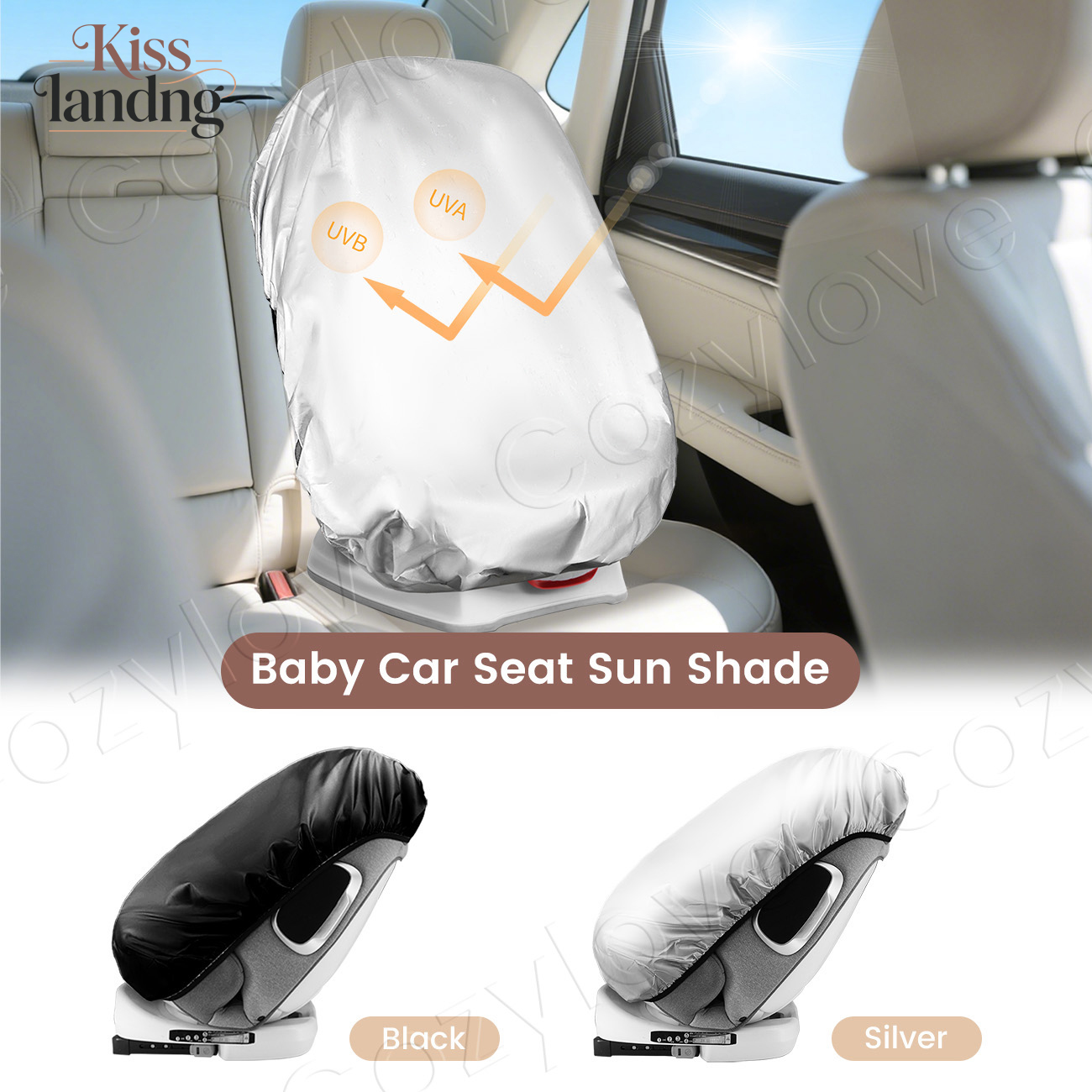 Infant Car Seat Cover - Parasole universale per seggiolino auto per